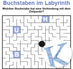 Buchstaben im Labyrinth