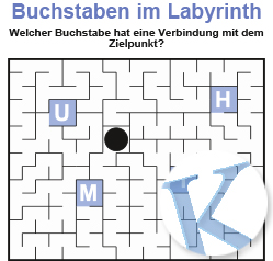 Buchstaben im Labyrinth
