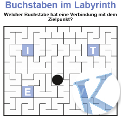 Buchstaben im Labyrinth