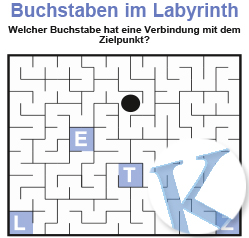 Buchstaben im Labyrinth
