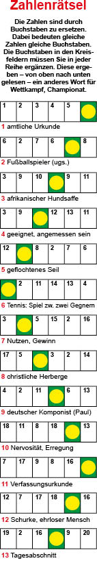 Zahlenrätsel