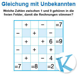Gleichung mit Unbekannten