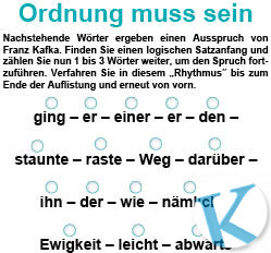 Ordnung muss sein