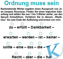 Ordnung muss sein