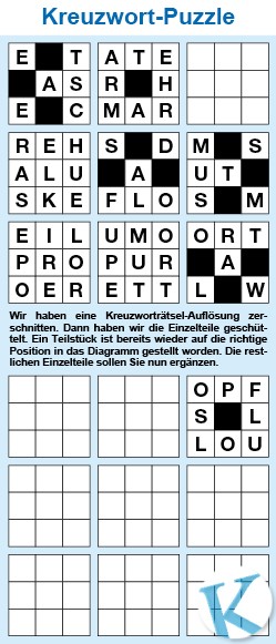Kreuzwortpuzzle