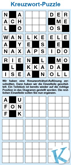 Kreuzwortpuzzle