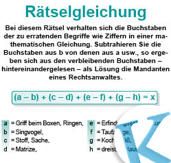 Rätselgleichung
