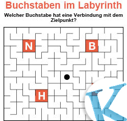 Buchstaben im Labyrinth