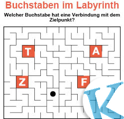 Buchstaben im Labyrinth