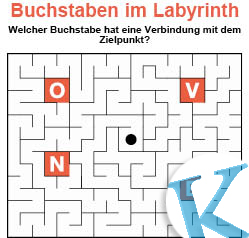 Buchstaben im Labyrinth