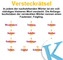 Versteckrätsel