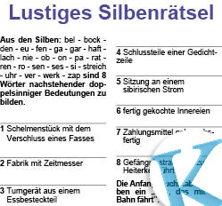Lustiges Silbenrätsel