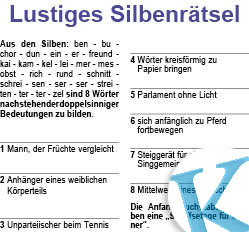 Lustiges Silbenrätsel