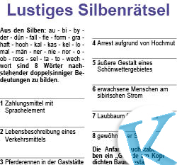 Lustiges Silbenrätsel