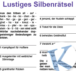 Lustiges Silbenrätsel