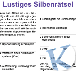 Lustiges Silbenrätsel