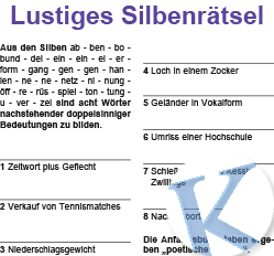 Lustiges Silbenrätsel