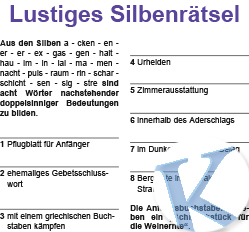 Lustiges Silbenrätsel