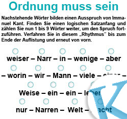 Ordnung muss sein