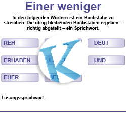 Einer weniger