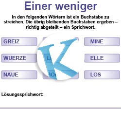 Einer weniger