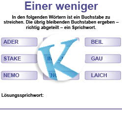 Einer weniger