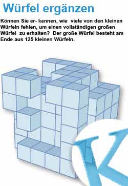 Würfel ergänzen