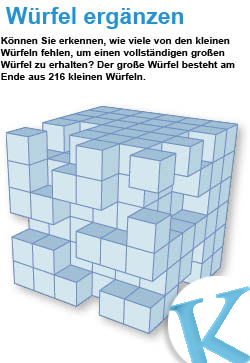 Würfel ergänzen