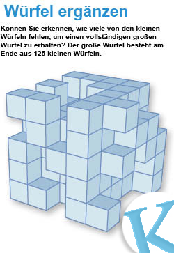 Würfel ergänzen