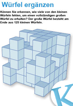 Würfel ergänzen