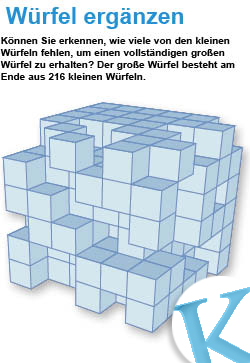 Würfel ergänzen