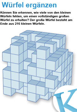 Würfel ergänzen